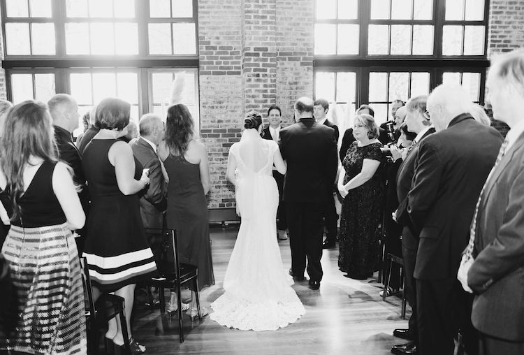 bride walking down aisle - Georgetown DC wedding Lisa Havard Events