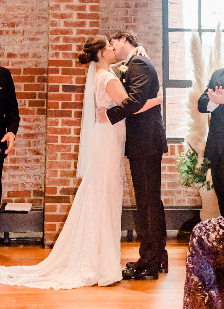 just married kiss - Ritz Carlton Georgetown DC wedding Lisa Havard Events