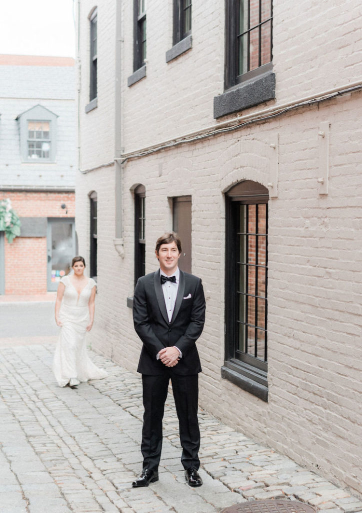 first look - Georgetown DC wedding Lisa Havard Events