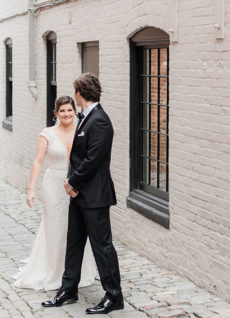 first look - Georgetown DC wedding Lisa Havard Events