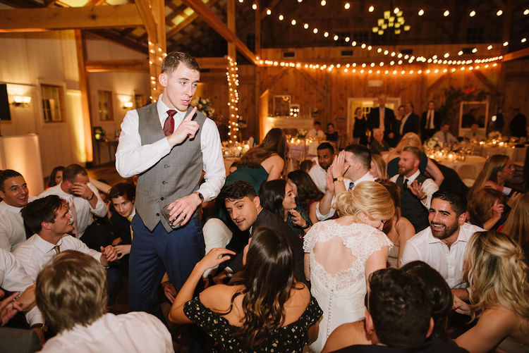 groom and guests dancing - Loudoun County wedding Lisa Havard Events