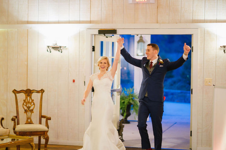bride and groom reception entrance - Loudoun County wedding Lisa Havard Events