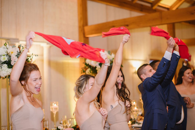 wedding party Nationals baseball rally towels - Loudoun County wedding Lisa Havard Events
