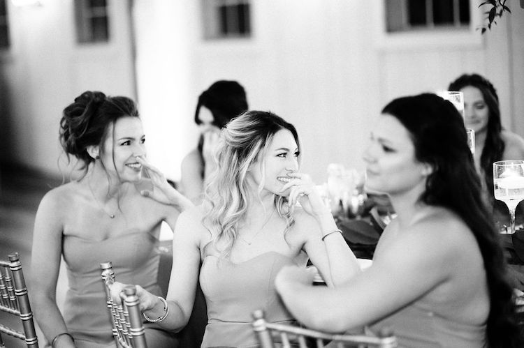 bridesmaid toast reactions - Loudoun County wedding Lisa Havard Events