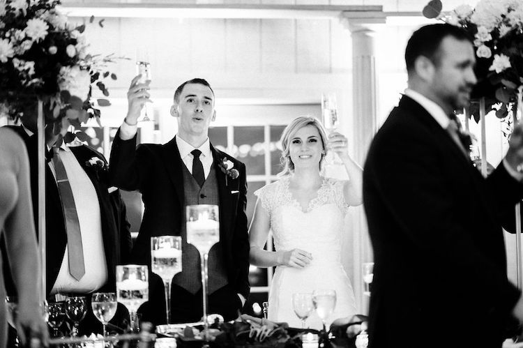 bride and groom toast - Loudoun County wedding Lisa Havard Events